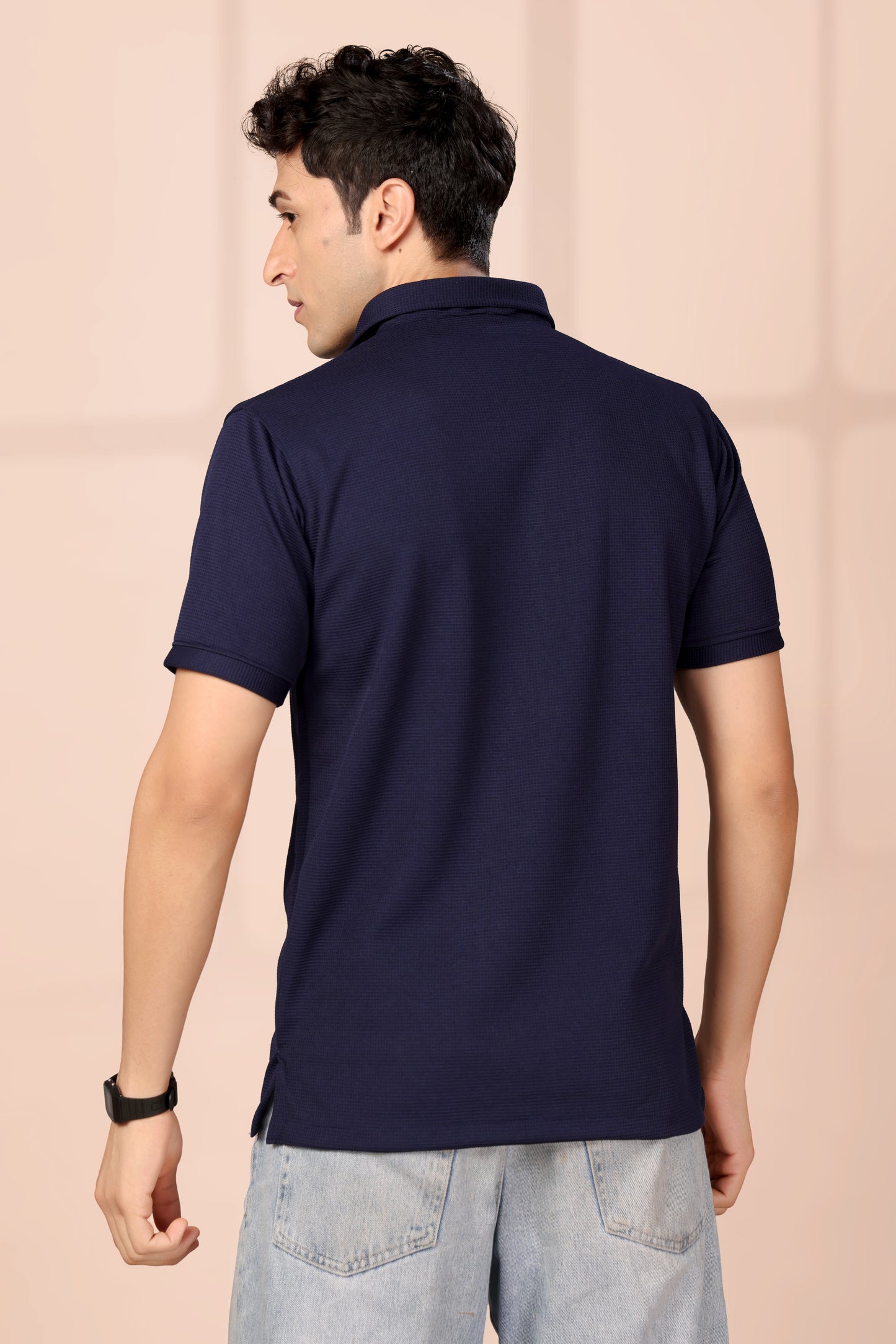 🍁 SUPERB IMPORTED POLYESTER LYCRA FABRIC FANCY HALF SLEEVE PLAIN T SHIRT WITH EMBROIDERY LOGO 🍁