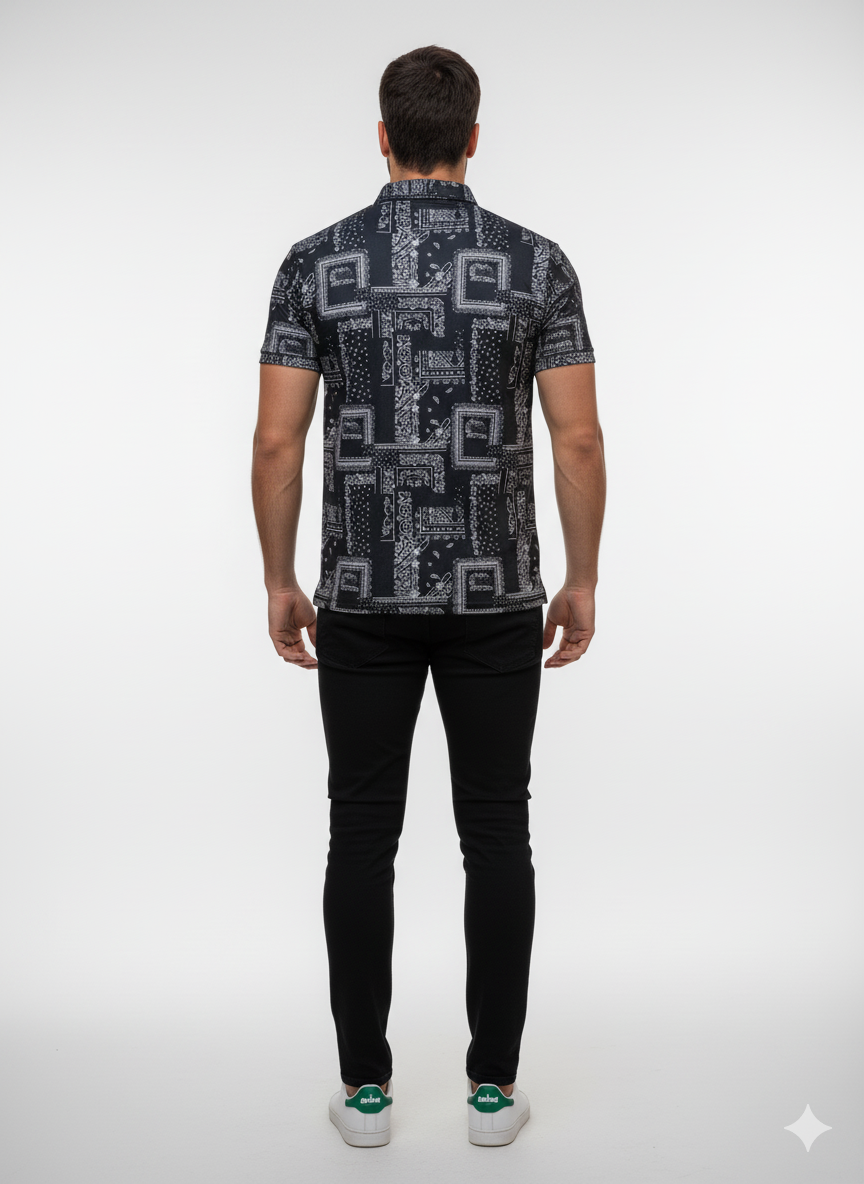 T-SHIRT WAFFLE PRINT