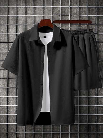 Stylish casual Pop Corn-Fabric SHIRT AND SHORTS