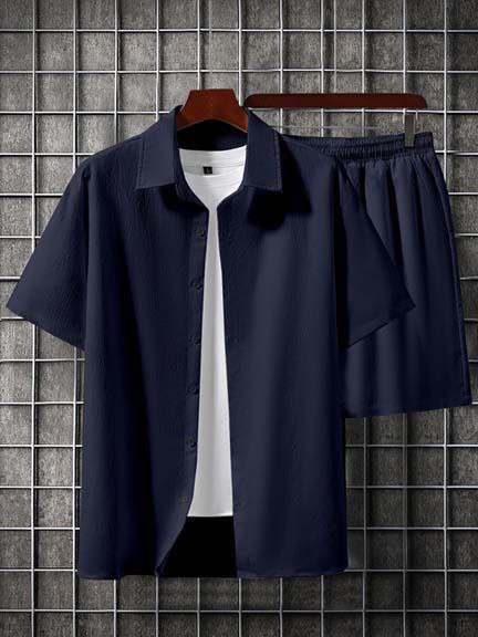 Stylish casual Pop Corn-Fabric SHIRT AND SHORTS