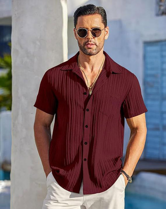 Stylish casual Sugar Cane-Fabric SHIRT