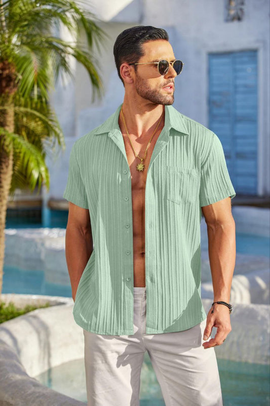 Stylish casual Sugar Cane-Fabric SHIRT