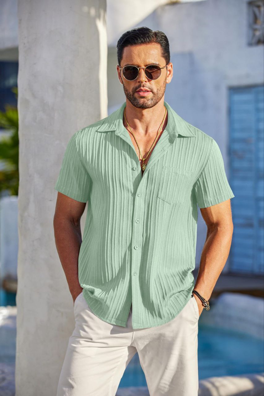 Stylish casual Sugar Cane-Fabric SHIRT