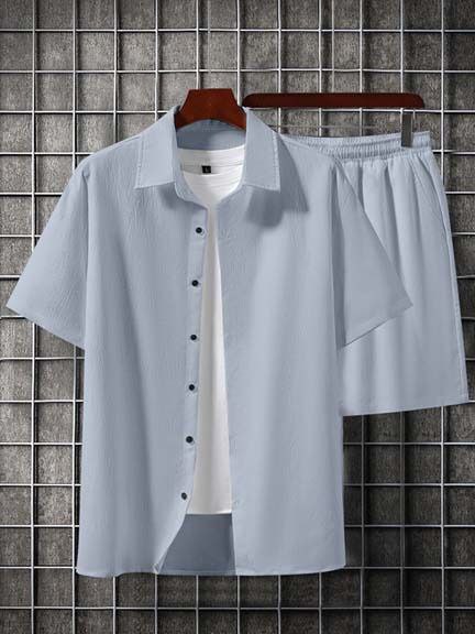 Stylish casual Pop Corn-Fabric SHIRT AND SHORTS