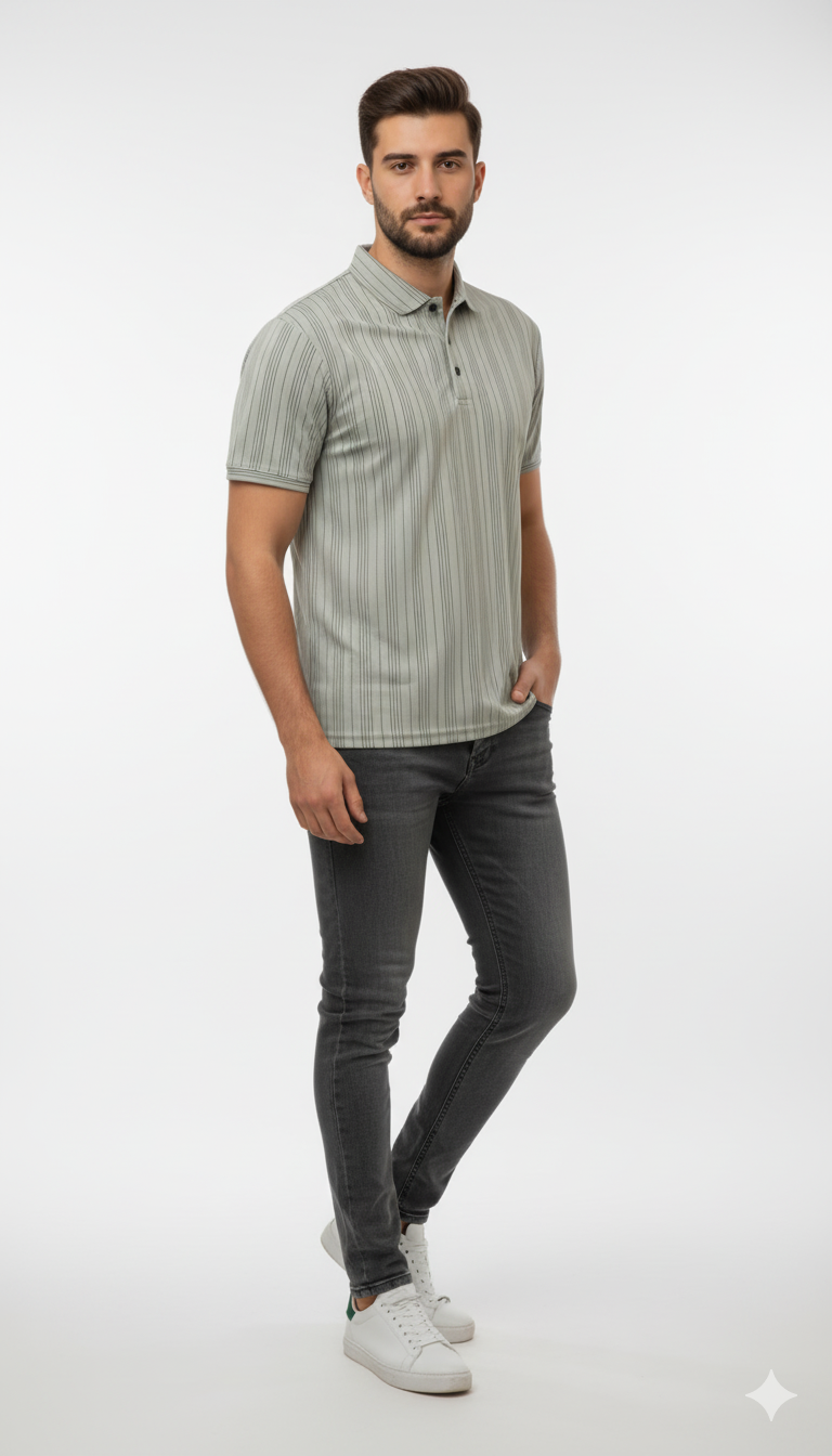 T-SHIRT WAFFLE PRINT