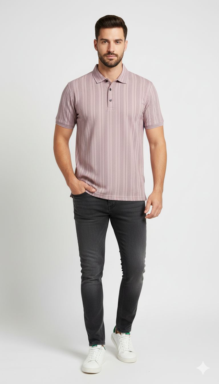 T-SHIRT WAFFLE PRINT