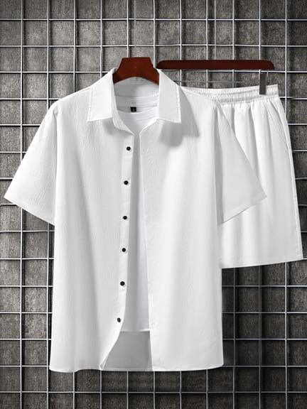 Stylish casual Pop Corn-Fabric SHIRT AND SHORTS