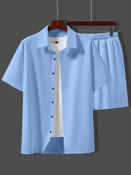 Stylish casual Pop Corn-Fabric SHIRT AND SHORTS
