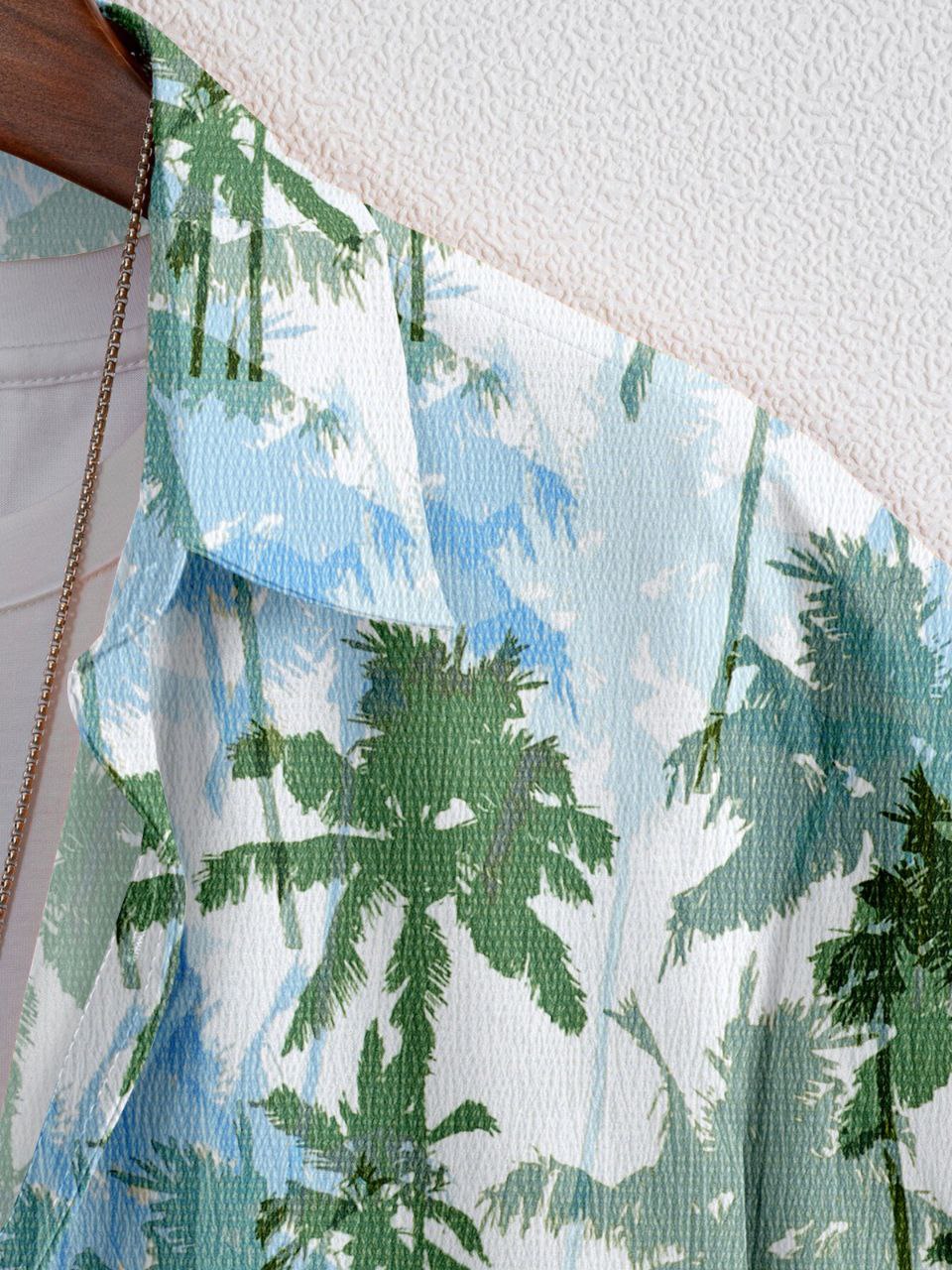 🍁 SUPERB IMPORTED POP CORN FABRIC FANCY HALF SLEEVE PRINTER SHIRT 🍁