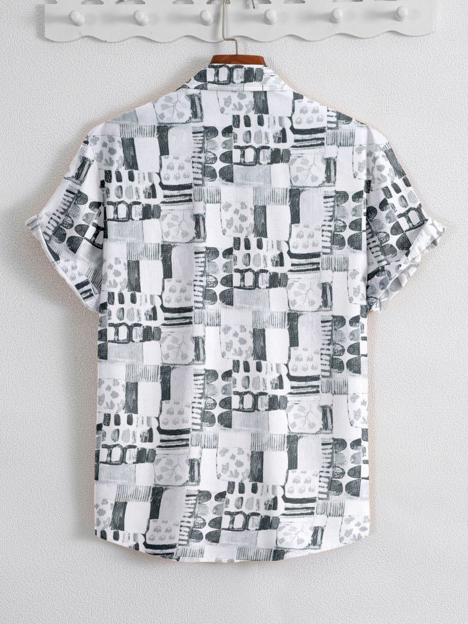 🍁 SUPERB IMPORTED POP CORN FABRIC FANCY HALF SLEEVE PRINTER SHIRT 🍁