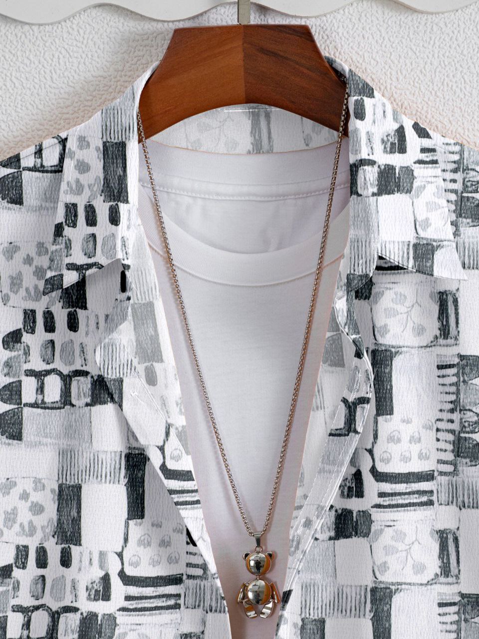 🍁 SUPERB IMPORTED POP CORN FABRIC FANCY HALF SLEEVE PRINTER SHIRT 🍁